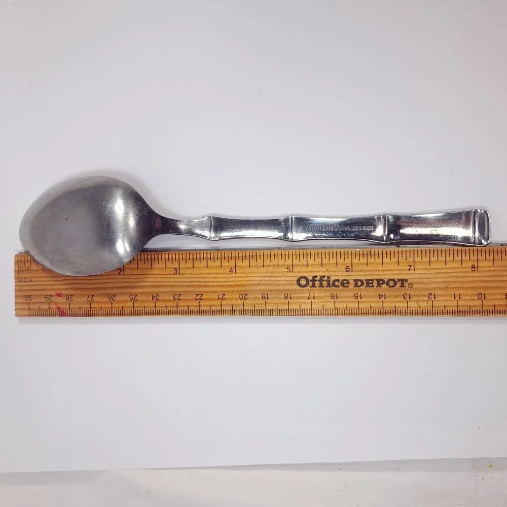 Vintage Oneida Northland Sumatra Bamboo serving spoons‎ fork stainless Korea